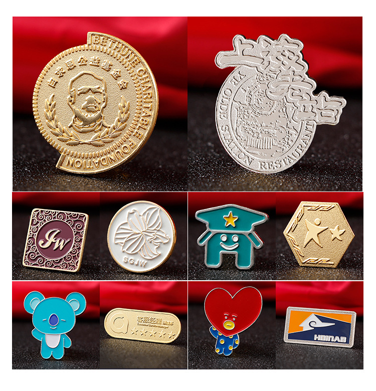 金屬徽章定制 公司烤漆胸牌 琺瑯勛章學校滴膠胸章紀念章定.