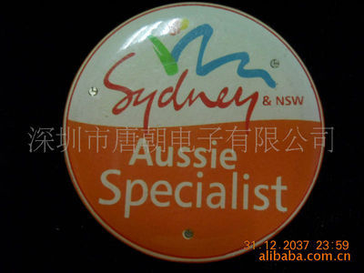 【供應(yīng)發(fā)光胸章(圖) 廣告促銷(xiāo) 生日聚會(huì) 派對(duì)】?jī)r(jià)格,廠(chǎng)家,圖片,金屬工藝品,深圳市唐朝電子-