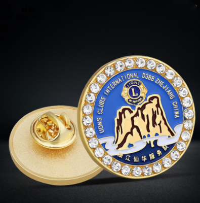 創意獅子會周年徽章，圣誕周年慶徽章，宿州琺瑯烤漆胸章