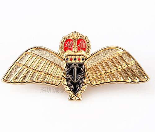 【翅膀徽章定制異形金屬胸章公司logo胸章定制生產】-