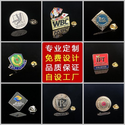金屬烤漆logo徽章定制 企業(yè)紀(jì)念胸章創(chuàng)意異形胸章 卡通琺瑯徽章