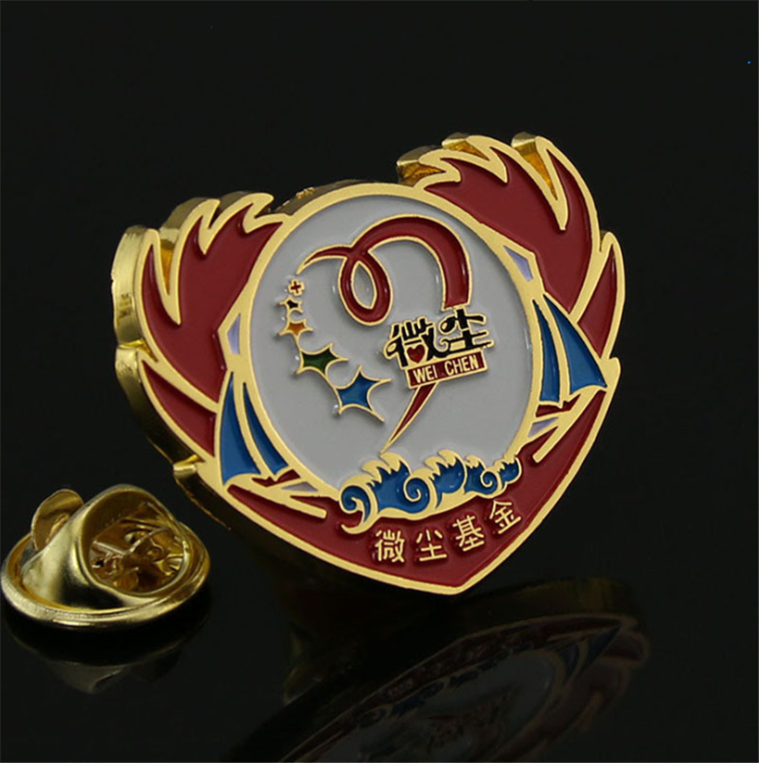 鍍金徽章定制/企業鋅合金胸針訂做/琺瑯烤漆胸章徽章